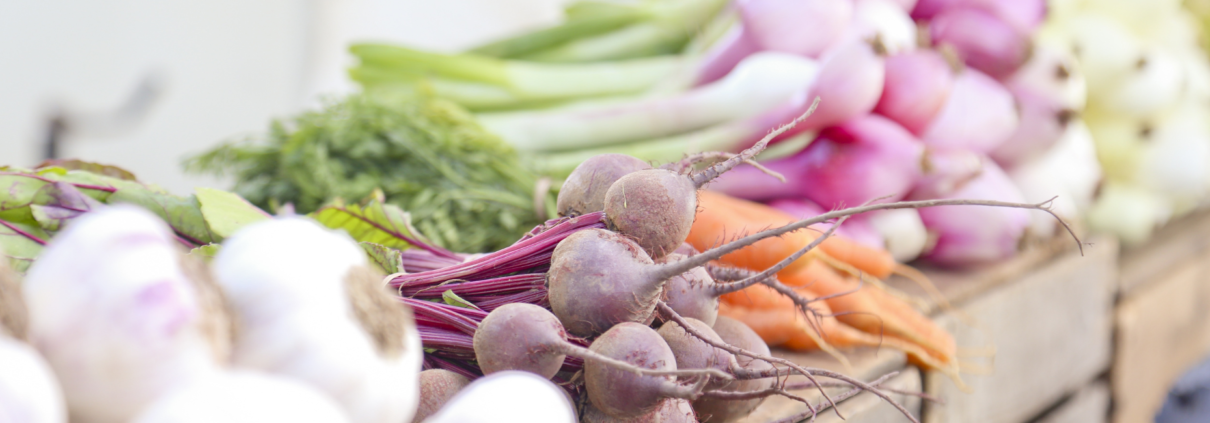 Veggies at farm stand