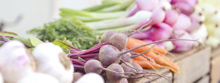 Veggies at farm stand